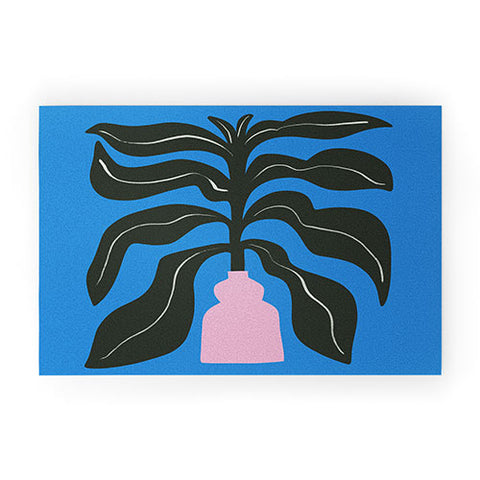 Marin Vaan Zaal Large Black Houseplant in Pink Welcome Mat