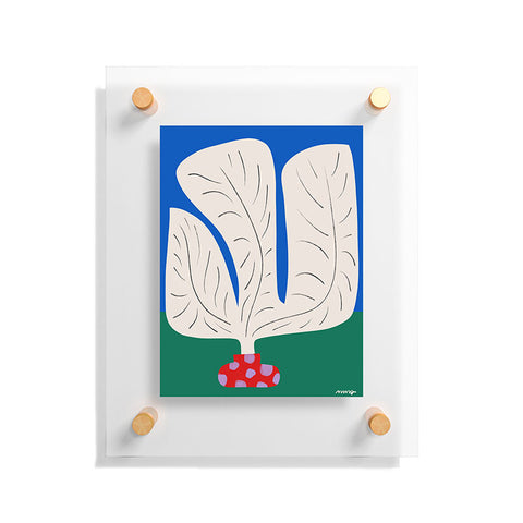 Marin Vaan Zaal Large White Plant in Spotted Pot Floating Acrylic Print