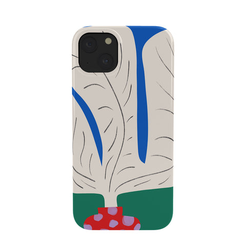Marin Vaan Zaal Large White Plant in Spotted Pot Phone Case