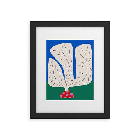 Marin Vaan Zaal Large White Plant in Spotted Pot Framed Art Print