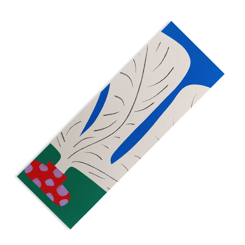 Marin Vaan Zaal Large White Plant in Spotted Pot Yoga Mat