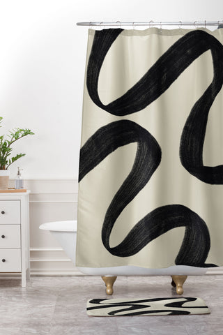 Marin Vaan Zaal Lost 13 Modern Pattern Illustr Shower Curtain And Mat