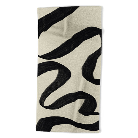 Marin Vaan Zaal Lost 13 Modern Pattern Illustr Beach Towel