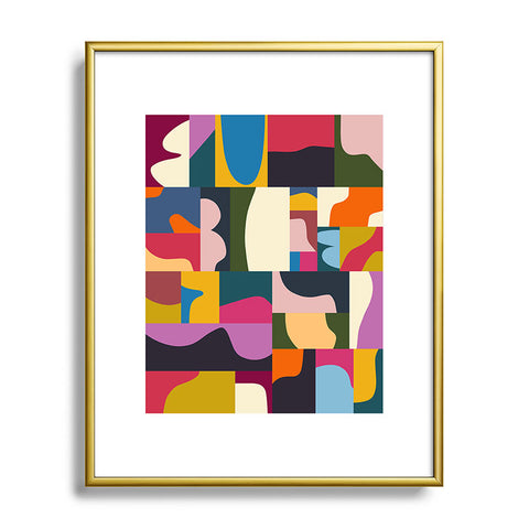 Marin Vaan Zaal Modern Collage Minimalism Metal Framed Art Print
