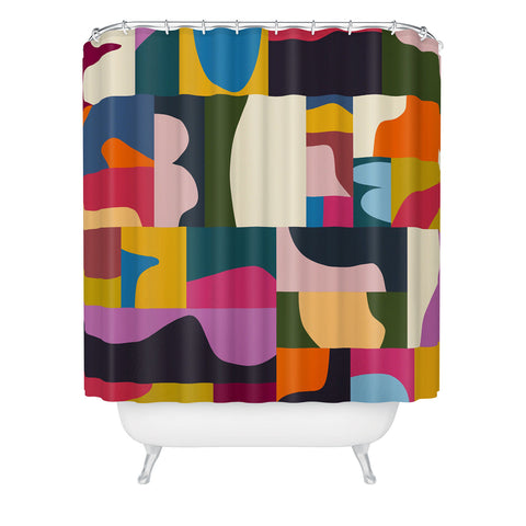 Marin Vaan Zaal Modern Collage Minimalism Shower Curtain