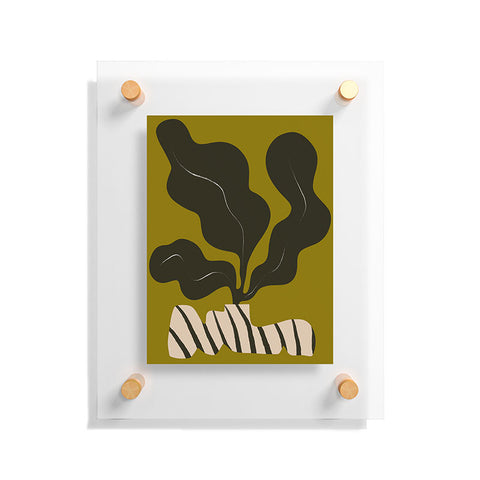 Marin Vaan Zaal Monochrome Wavy Fern in Stripe Floating Acrylic Print