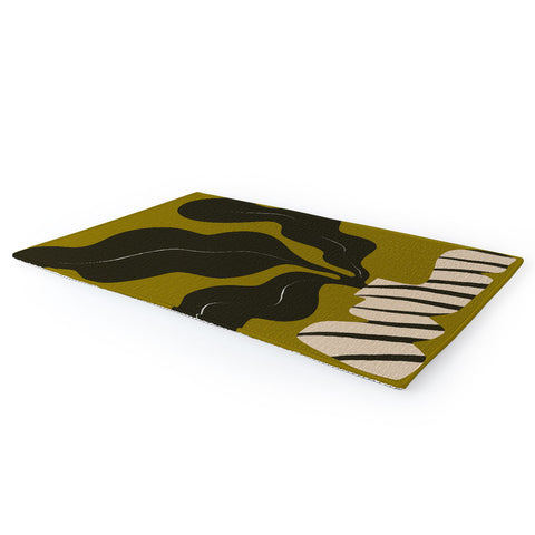 Marin Vaan Zaal Monochrome Wavy Fern in Stripe Area Rug