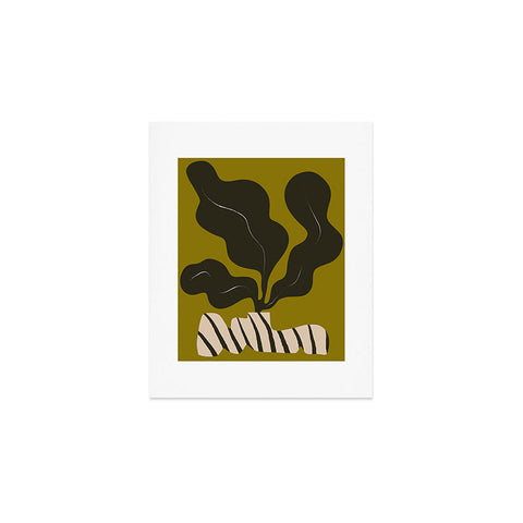 Marin Vaan Zaal Monochrome Wavy Fern in Stripe Art Print