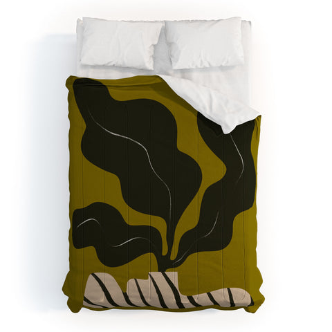 Marin Vaan Zaal Monochrome Wavy Fern in Stripe Comforter