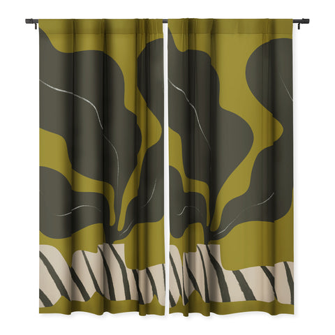 Marin Vaan Zaal Monochrome Wavy Fern in Stripe Blackout Non Repeat