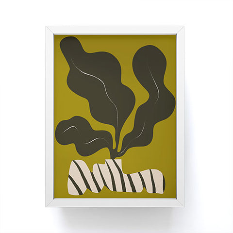 Marin Vaan Zaal Monochrome Wavy Fern in Stripe Framed Mini Art Print
