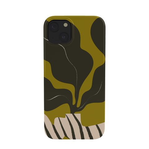 Marin Vaan Zaal Monochrome Wavy Fern in Stripe Phone Case