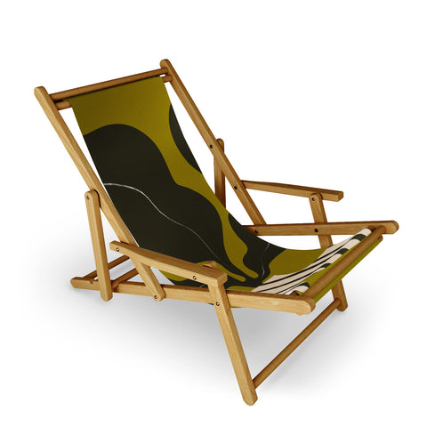 Marin Vaan Zaal Monochrome Wavy Fern in Stripe Sling Chair