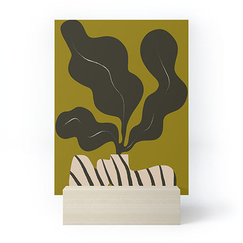 Marin Vaan Zaal Monochrome Wavy Fern in Stripe Mini Art Print