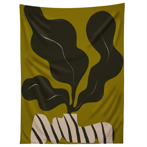 Marin Vaan Zaal Monochrome Wavy Fern in Stripe Tapestry