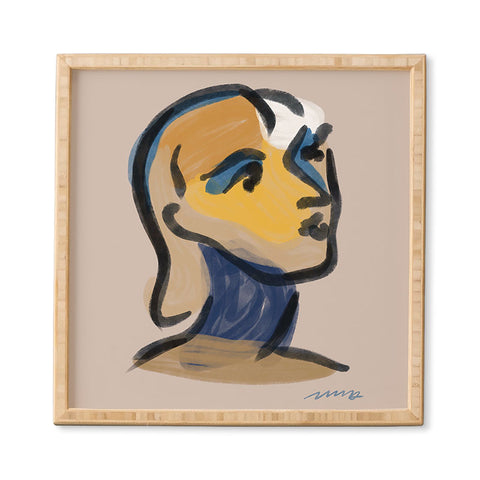 Marin Vaan Zaal Ninette Modern Portrait Print Framed Wall Art