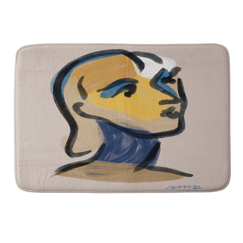Marin Vaan Zaal Ninette Modern Portrait Print Memory Foam Bath Mat