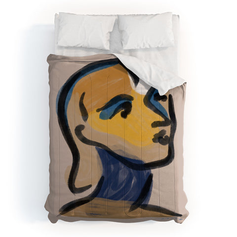 Marin Vaan Zaal Ninette Modern Portrait Print Comforter