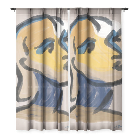 Marin Vaan Zaal Ninette Modern Portrait Print Sheer Non Repeat