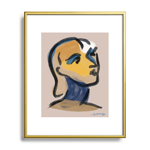 Marin Vaan Zaal Ninette Modern Portrait Print Metal Framed Art Print