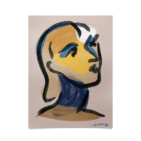 Marin Vaan Zaal Ninette Modern Portrait Print Poster