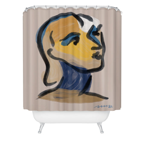Marin Vaan Zaal Ninette Modern Portrait Print Shower Curtain
