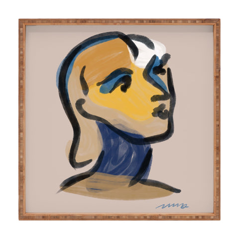 Marin Vaan Zaal Ninette Modern Portrait Print Square Tray