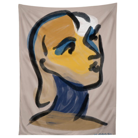 Marin Vaan Zaal Ninette Modern Portrait Print Tapestry
