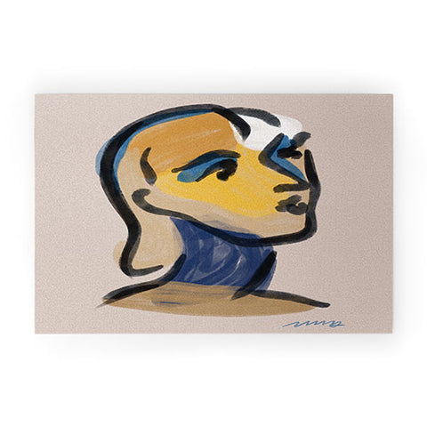 Marin Vaan Zaal Ninette Modern Portrait Print Welcome Mat