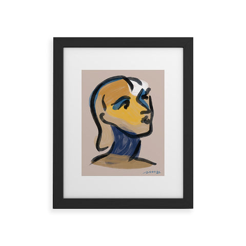 Marin Vaan Zaal Ninette Modern Portrait Print Framed Art Print