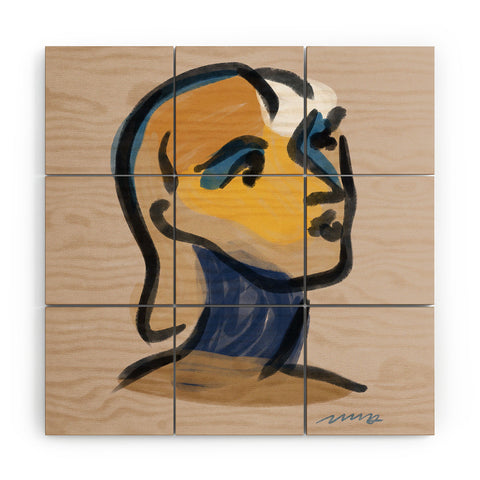 Marin Vaan Zaal Ninette Modern Portrait Print Wood Wall Mural