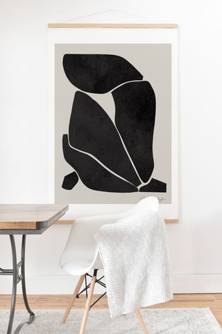 Marin Vaan Zaal Nude in Black Modern Art Print And Hanger