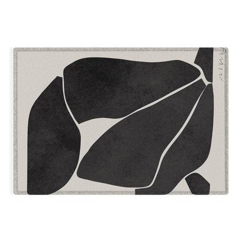 Marin Vaan Zaal Nude in Black Modern Outdoor Rug