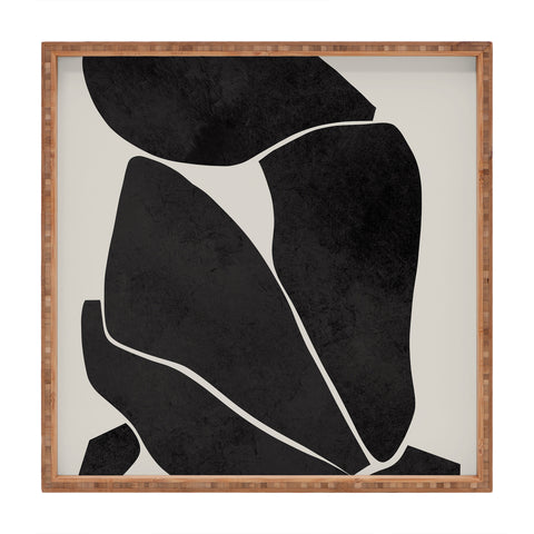 Marin Vaan Zaal Nude in Black Modern Square Tray