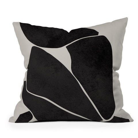 Marin Vaan Zaal Nude in Black Modern Throw Pillow