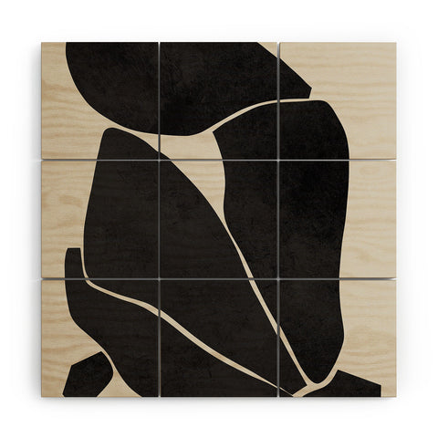 Marin Vaan Zaal Nude in Black Modern Wood Wall Mural