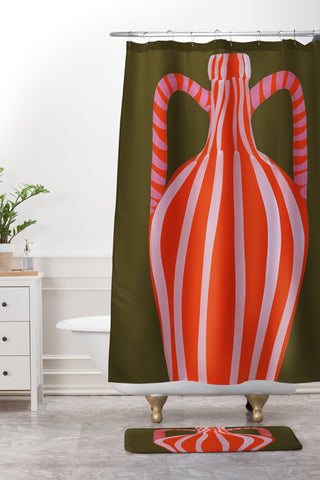 Marin Vaan Zaal Simple Vase Modern Still Life Shower Curtain And Mat
