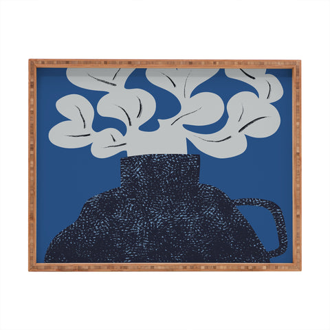Marin Vaan Zaal Still Life with Modern Plant in Blue Rectangular Tray