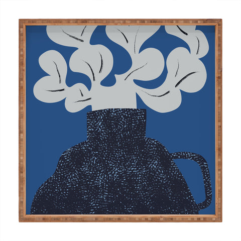 Marin Vaan Zaal Still Life with Modern Plant in Blue Square Tray