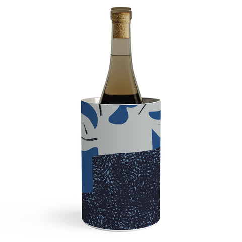 Marin Vaan Zaal Still Life with Modern Plant in Blue Wine Chiller