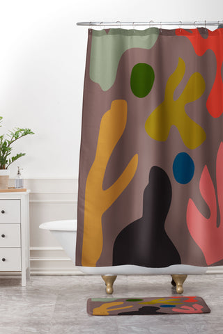 Marin Vaan Zaal Tuileries Modern Print Shower Curtain And Mat