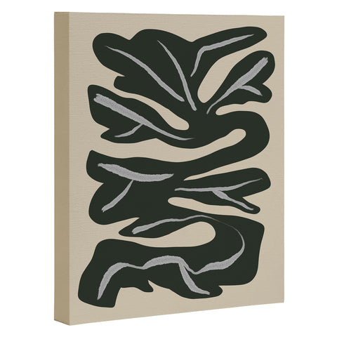 Marin Vaan Zaal Winding Minimalism Flower Plan Art Canvas