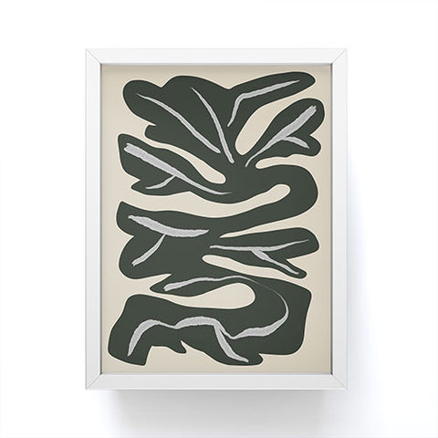 Marin Vaan Zaal Winding Minimalism Flower Plan Framed Mini Art Print