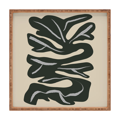 Marin Vaan Zaal Winding Minimalism Flower Plan Square Tray