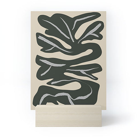 Marin Vaan Zaal Winding Minimalism Flower Plan Mini Art Print