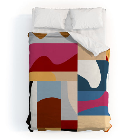 Marin Vaan Zaal Ypres Mosaic Modernist Pattern Duvet Cover