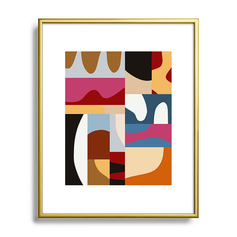 Marin Vaan Zaal Ypres Mosaic Modernist Pattern Metal Framed Art Print