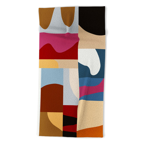 Marin Vaan Zaal Ypres Mosaic Modernist Pattern Beach Towel