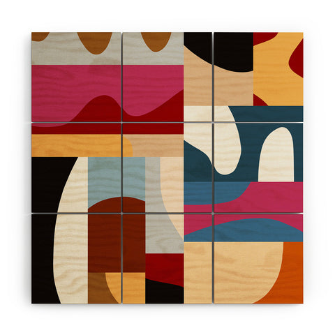 Marin Vaan Zaal Ypres Mosaic Modernist Pattern Wood Wall Mural