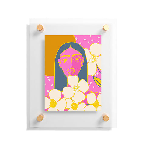 Maritza Lisa A Girl And Her Flowers Floating Acrylic Print